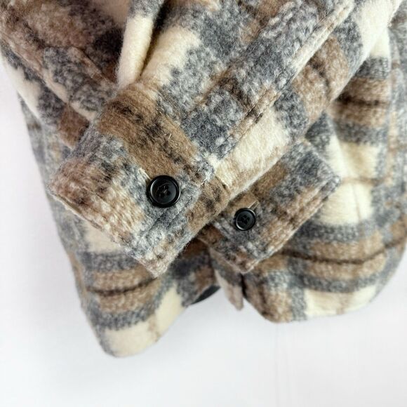 Isabel Marant Etoile Gastoni Plaid Wool Blend Oversized Shacket Jacket 34 XS - Picture 6 of 10